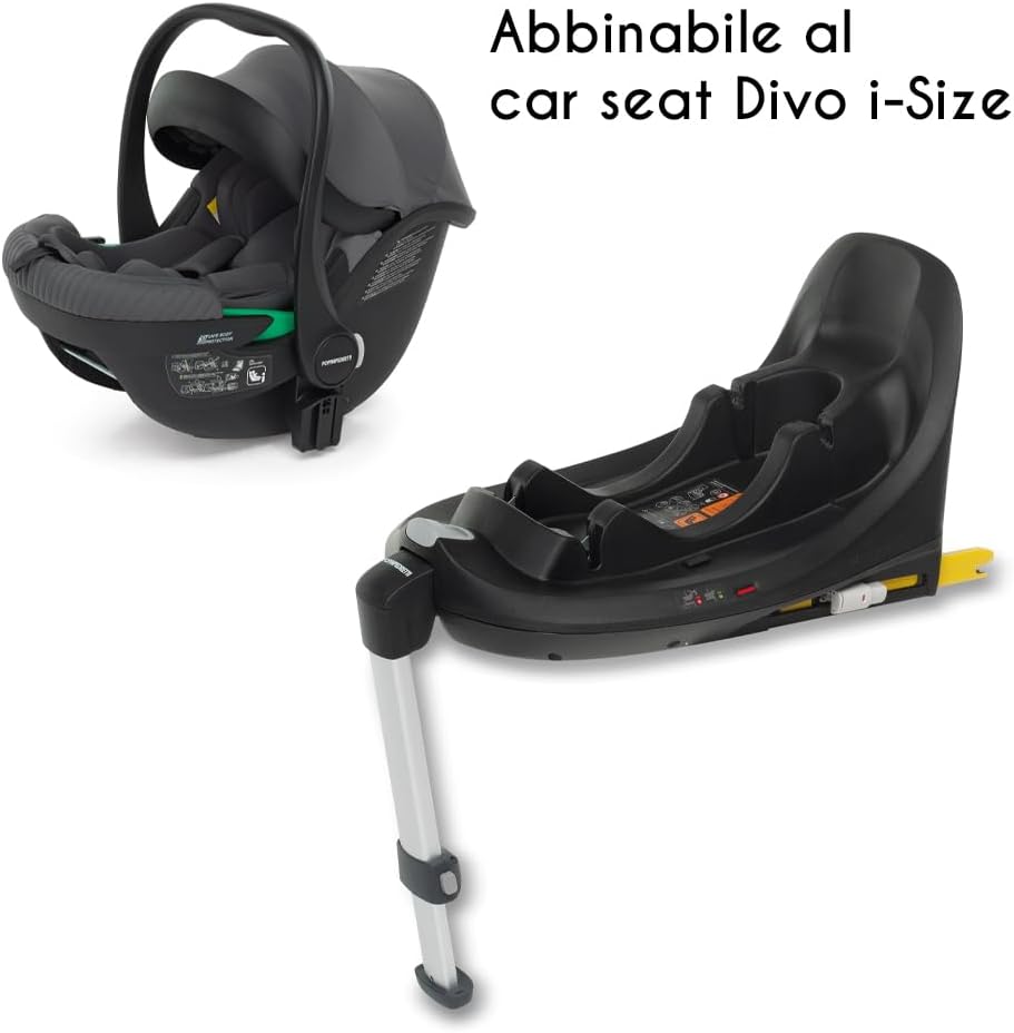 Detalle 1 de Foppapedretti Base Tech i-Size, Black – base fissaggio rapido per seggiolino auto compatibile Isofix