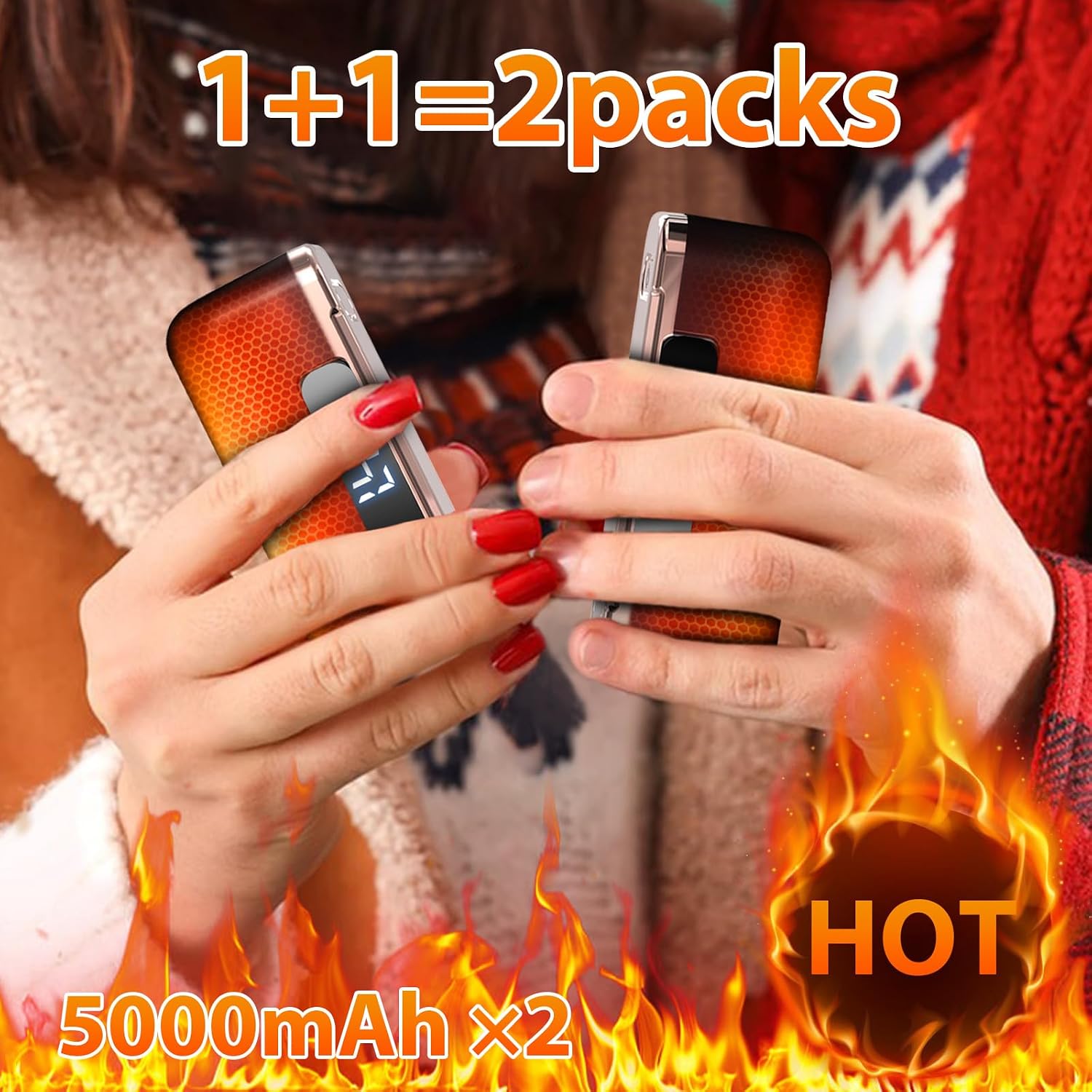 Detalle 2 de Hand Warmers Rechargeable 2 Pack 10000mAh for Raynaud's