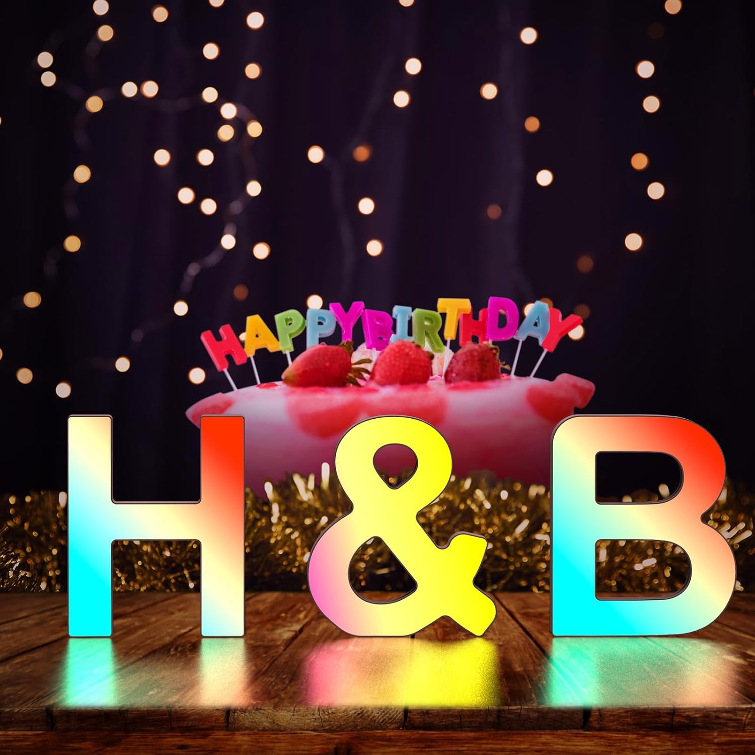 Thumbnail 4 de LED Buchstaben Lichter Alphabet – Leuchtbuchstabe B mit USB-Netzteil, App-Steuerung und Dimmfunktion