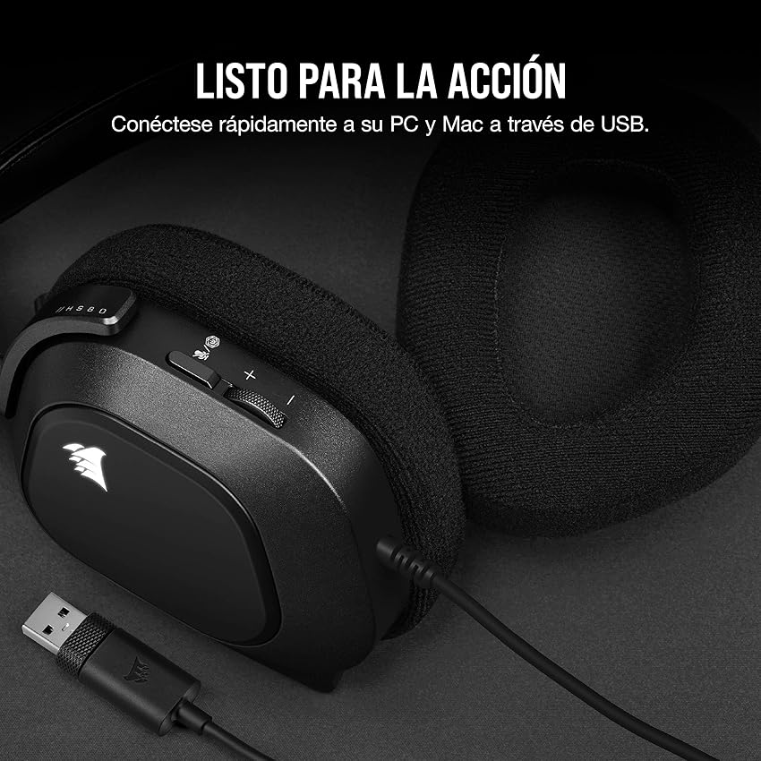 Thumbnail 4 de Corsair HS80 RGB Auriculares Gaming 7.1 con Micrófono