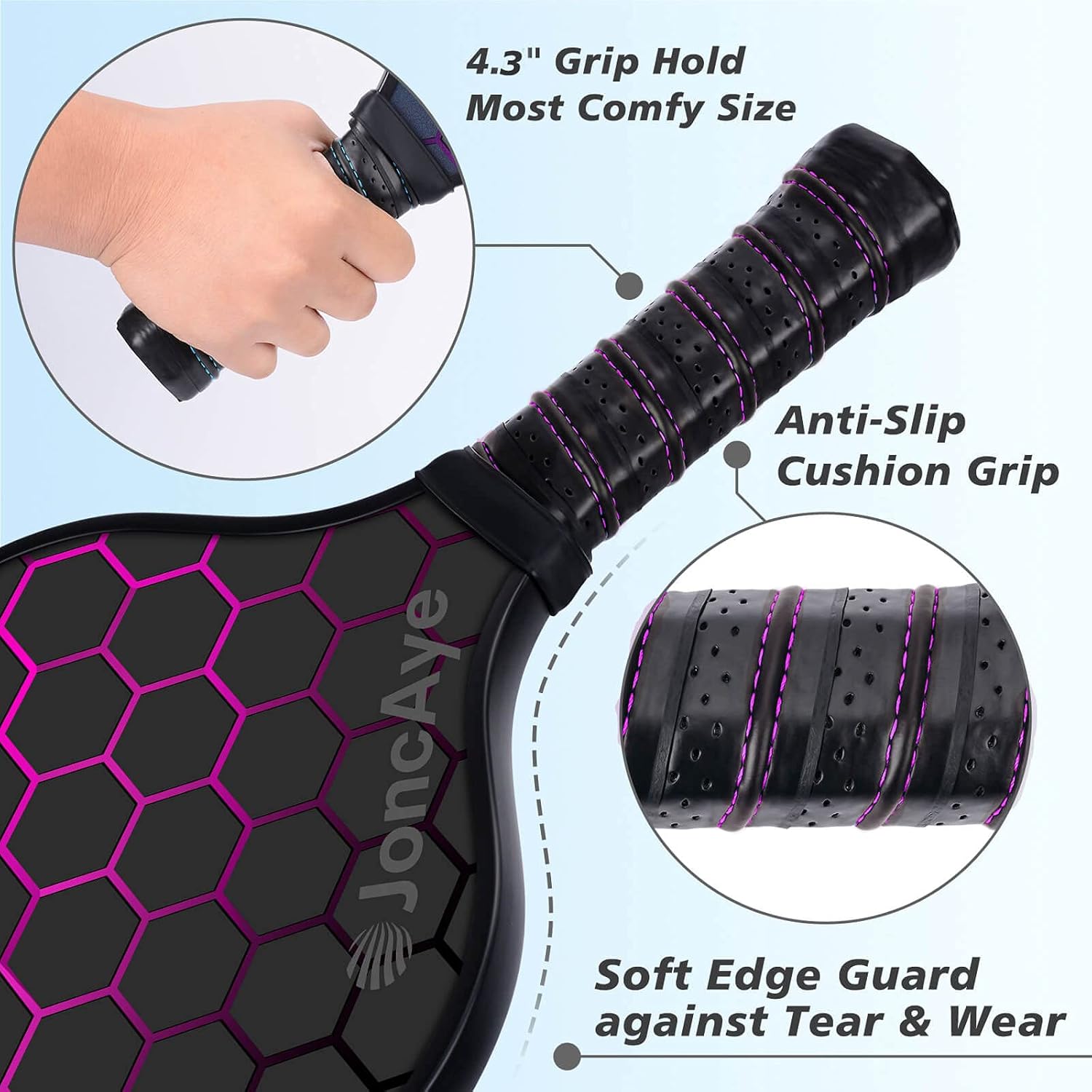 Thumbnail 3 de JoncAye BLITZ Pickleball Paddle Set 8 oz