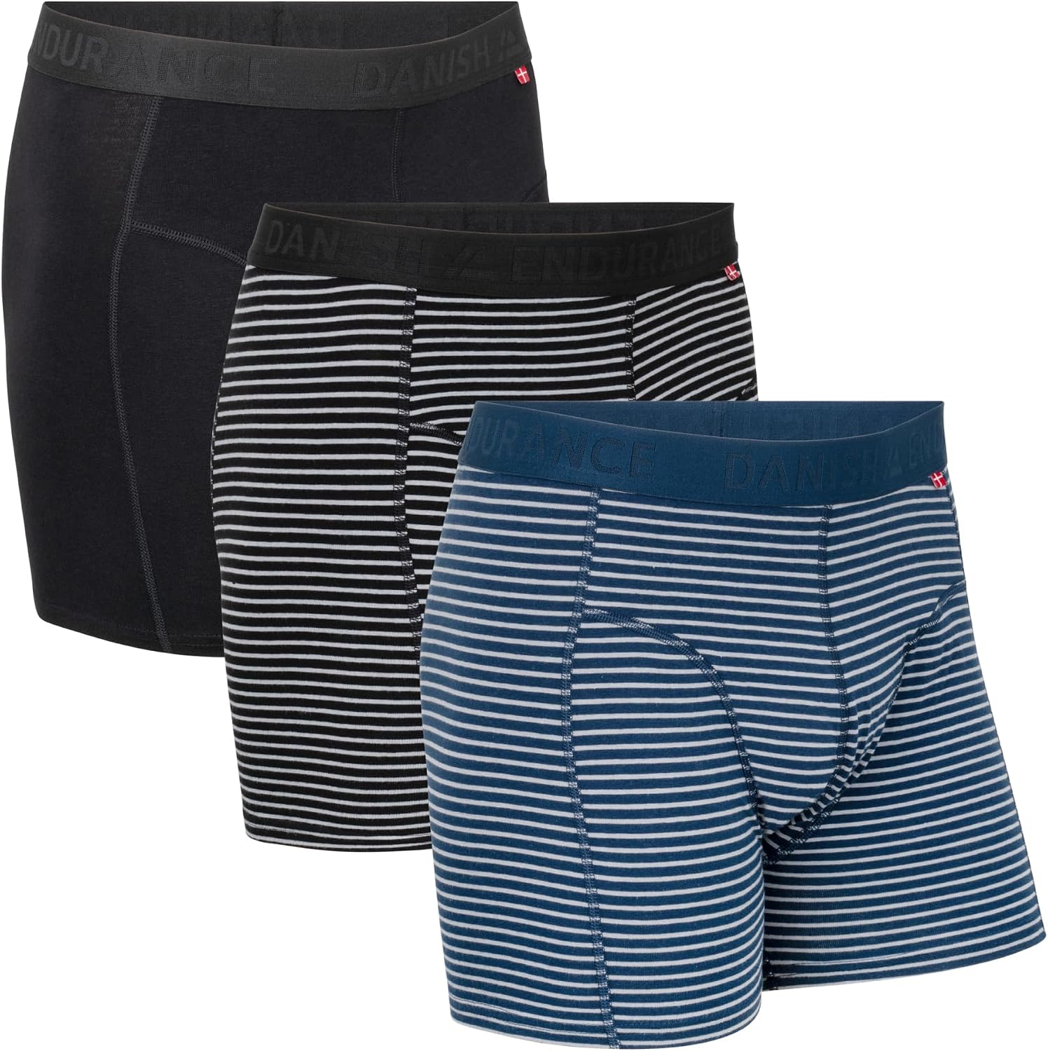 Detalle de DANISH ENDURANCE Boxers coton bio ultra doux, lot de 3