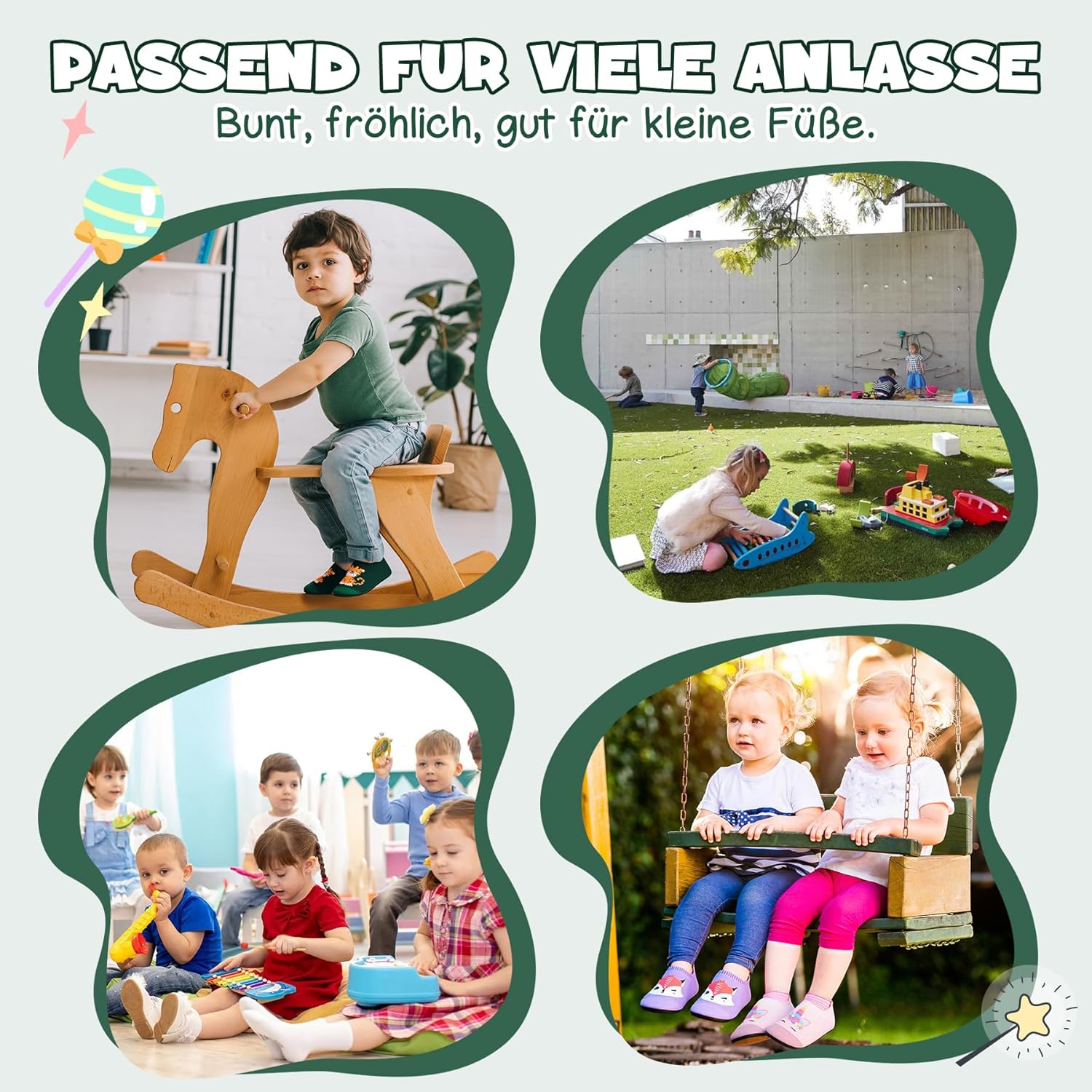 Thumbnail 6 de VOLHAL Hausschuhe für Kinder – atmungsaktiv, rutschfest und einfach an- und auszuziehen