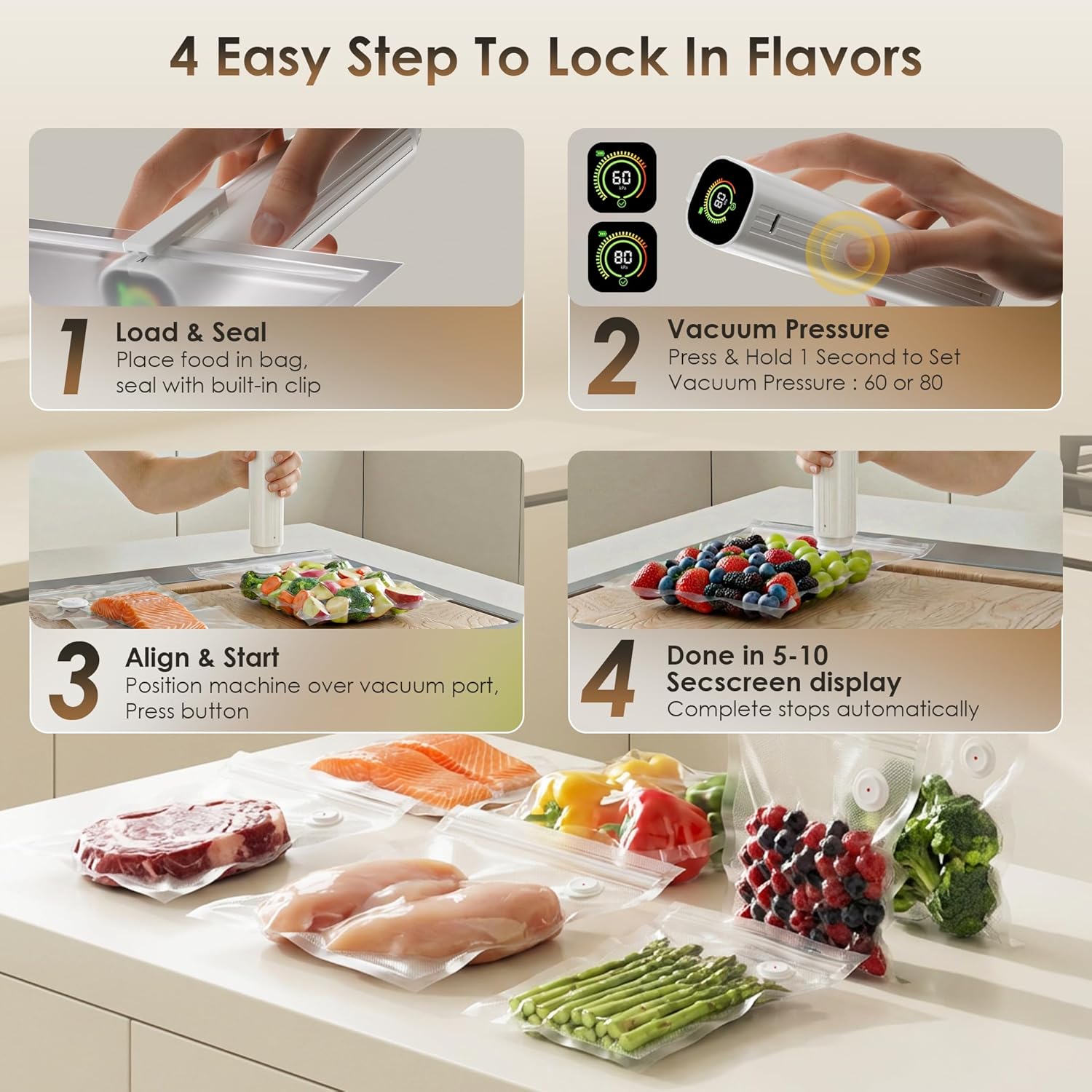 Thumbnail 5 de Natupo Compact Vacuum Sealer 60-80 kPa