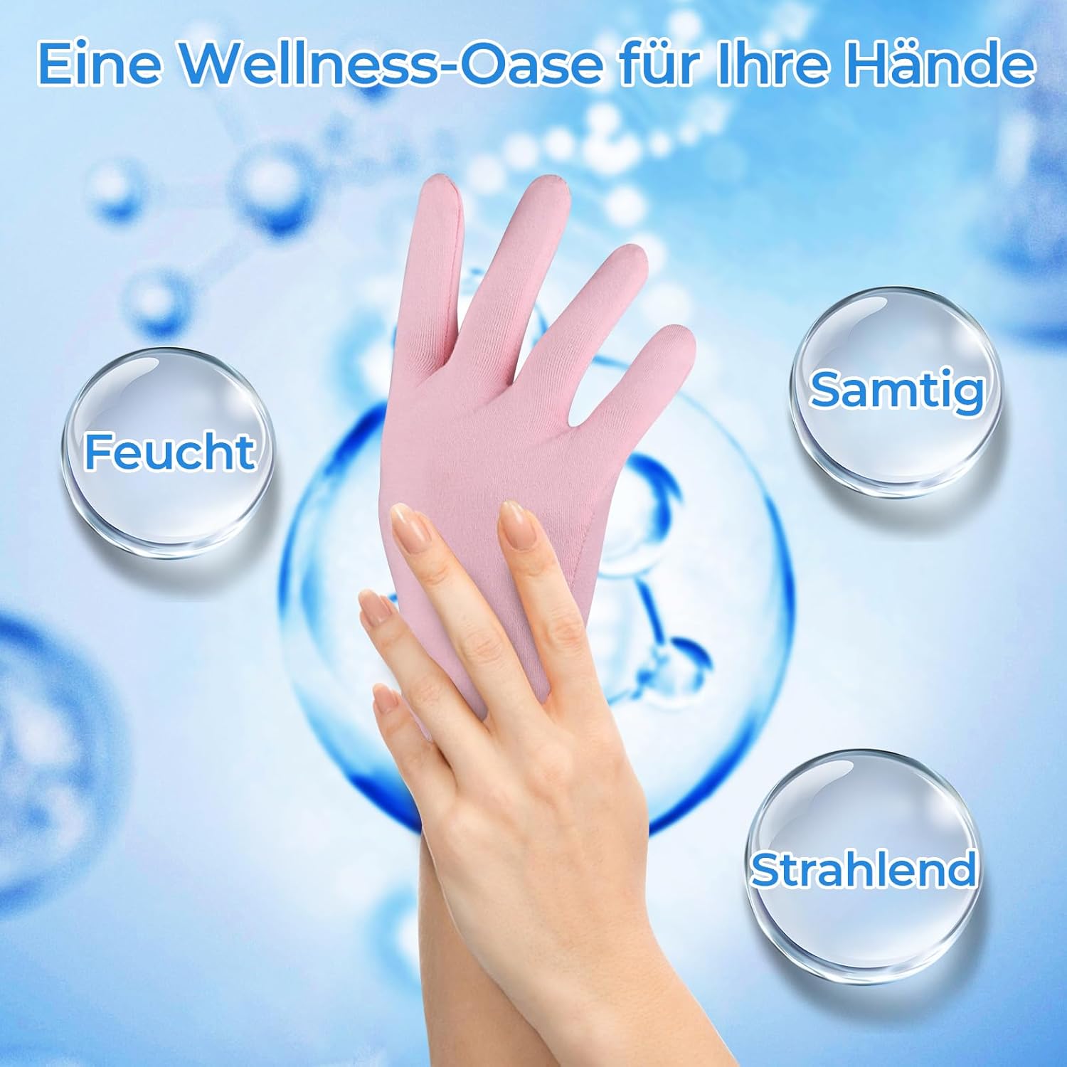 Thumbnail 5 de Donfri 5 Paar Baumwollhandschuhe für Neurodermitis (rosa) – Baumwolle gegen trockene, rissige Haut