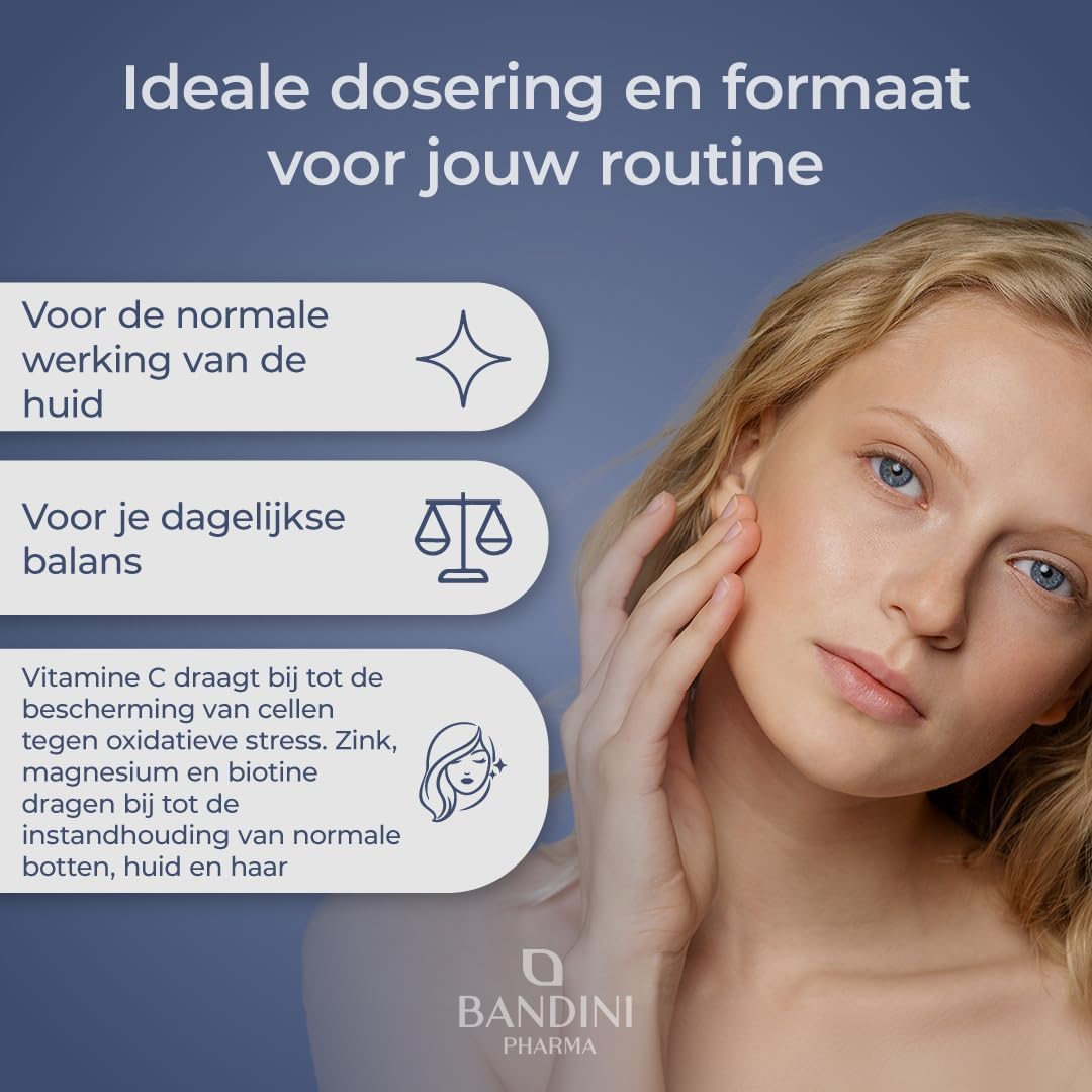 Detalle de BANDINI Pure Marine Collageen Peptan® tabletten met hyaluronzuur, 240 stuks