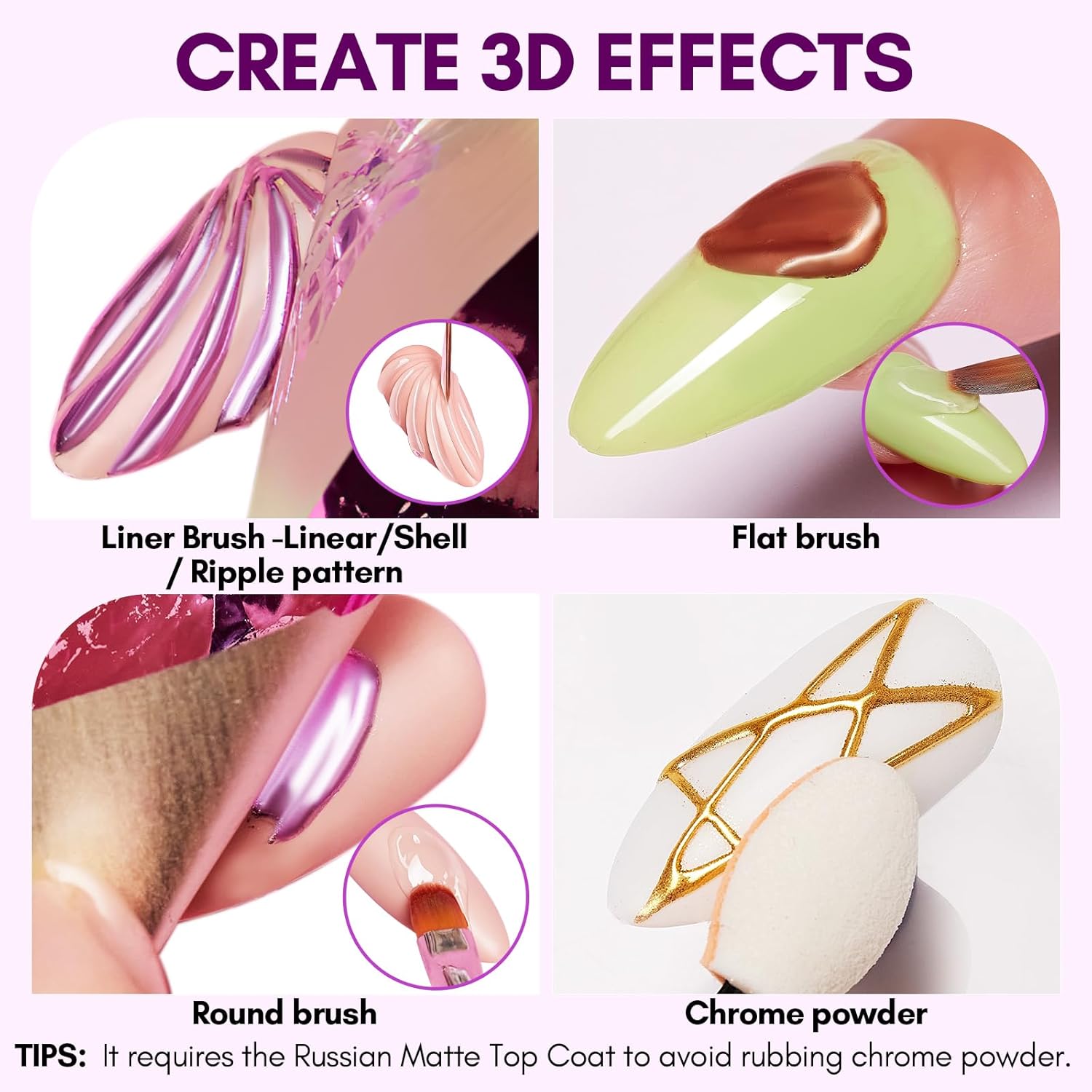 Thumbnail 3 de Makartt 3D Nail Gel Art Foil Kleber – 8 g Transferfolie 3-in-1 für Nail Art