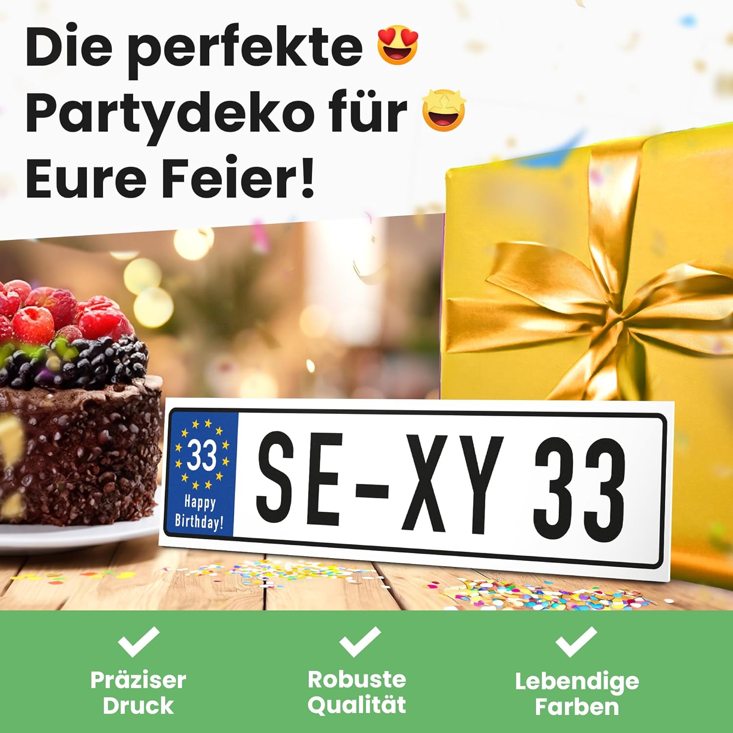 Thumbnail 3 de DankeDir! Sexy 33 Jahre Schild – Geschenk zum 33. Geburtstag als Geburtstagskarte & Partydeko