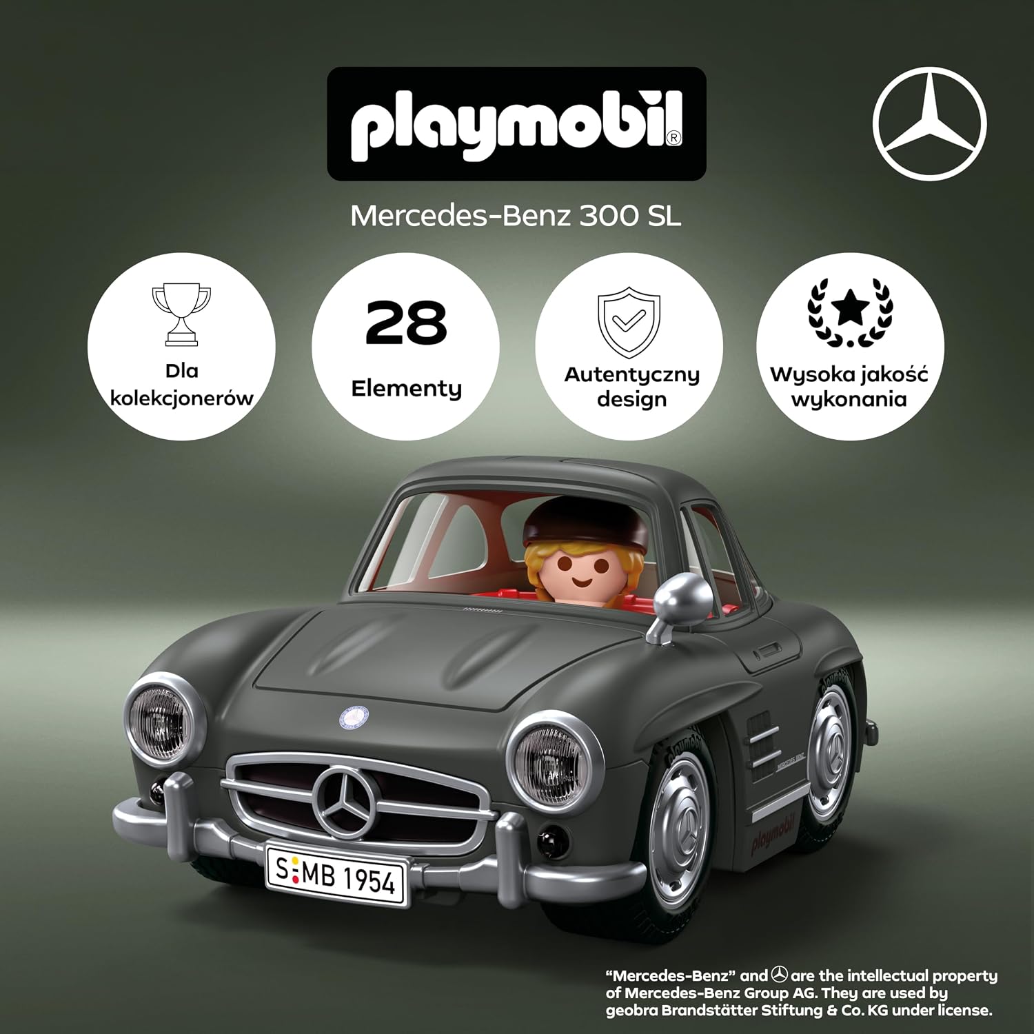 Detalle 2 de PLAYMOBIL 72238 Mercedes-Benz 300 SL – samochód kolekcjonerski z figurką