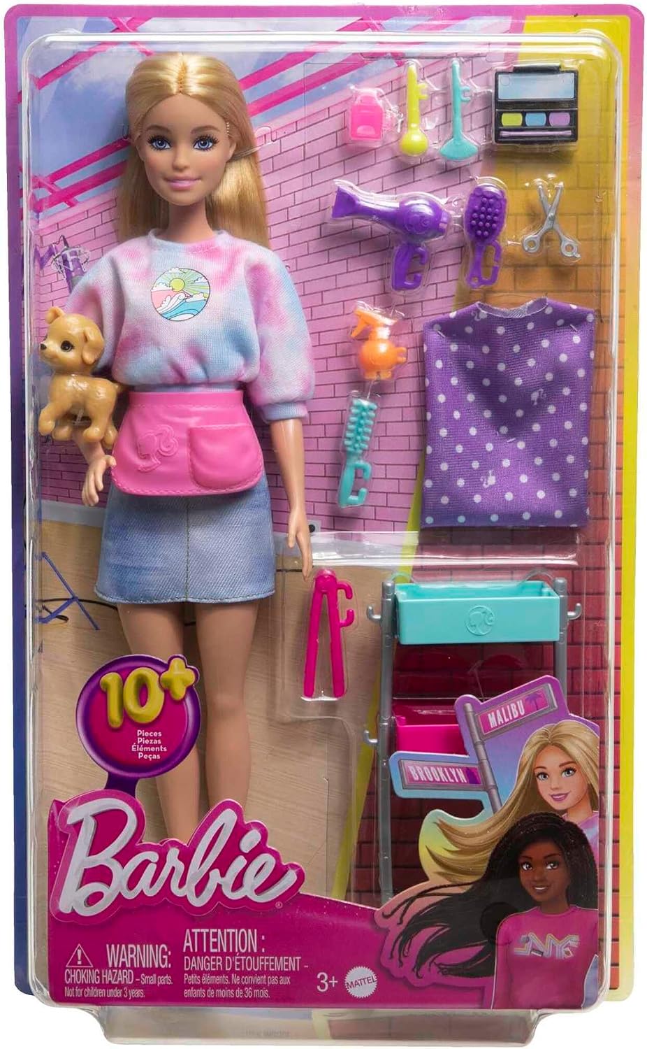 Thumbnail 5 de Barbie Malibu Estilista con 14 accesorios