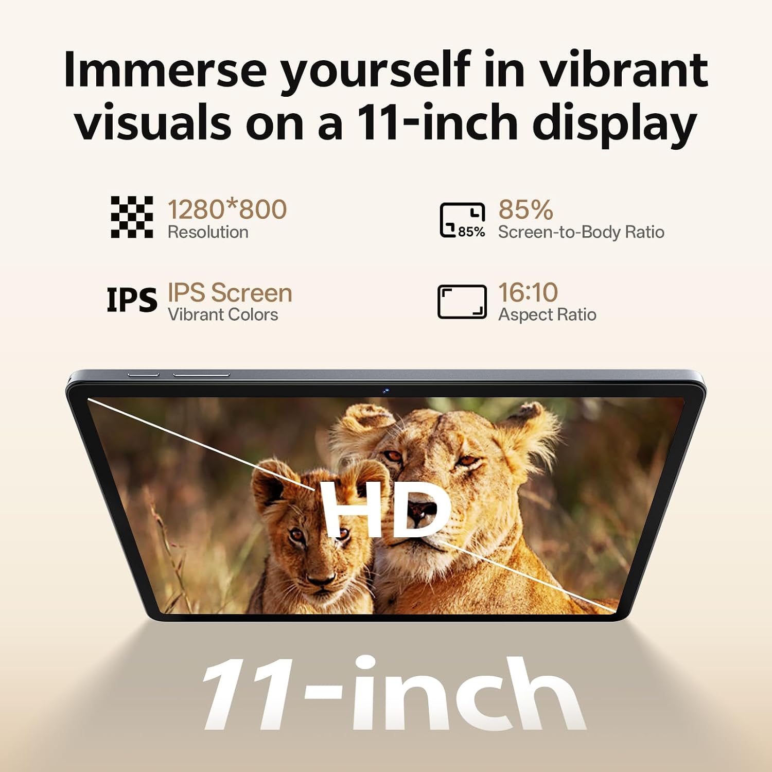 Thumbnail 3 de 11 Inch Android 16 Tablet with 20GB RAM, 128GB ROM, and Keyboard‑Mouse Bundle