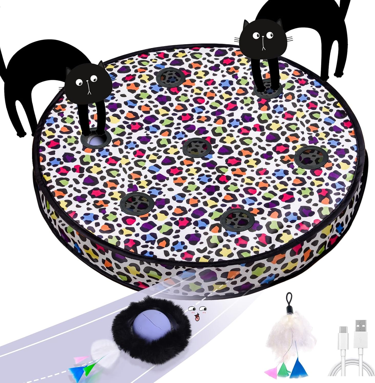 Detalle de GoldenSun Cat Toys automatic rolling ball