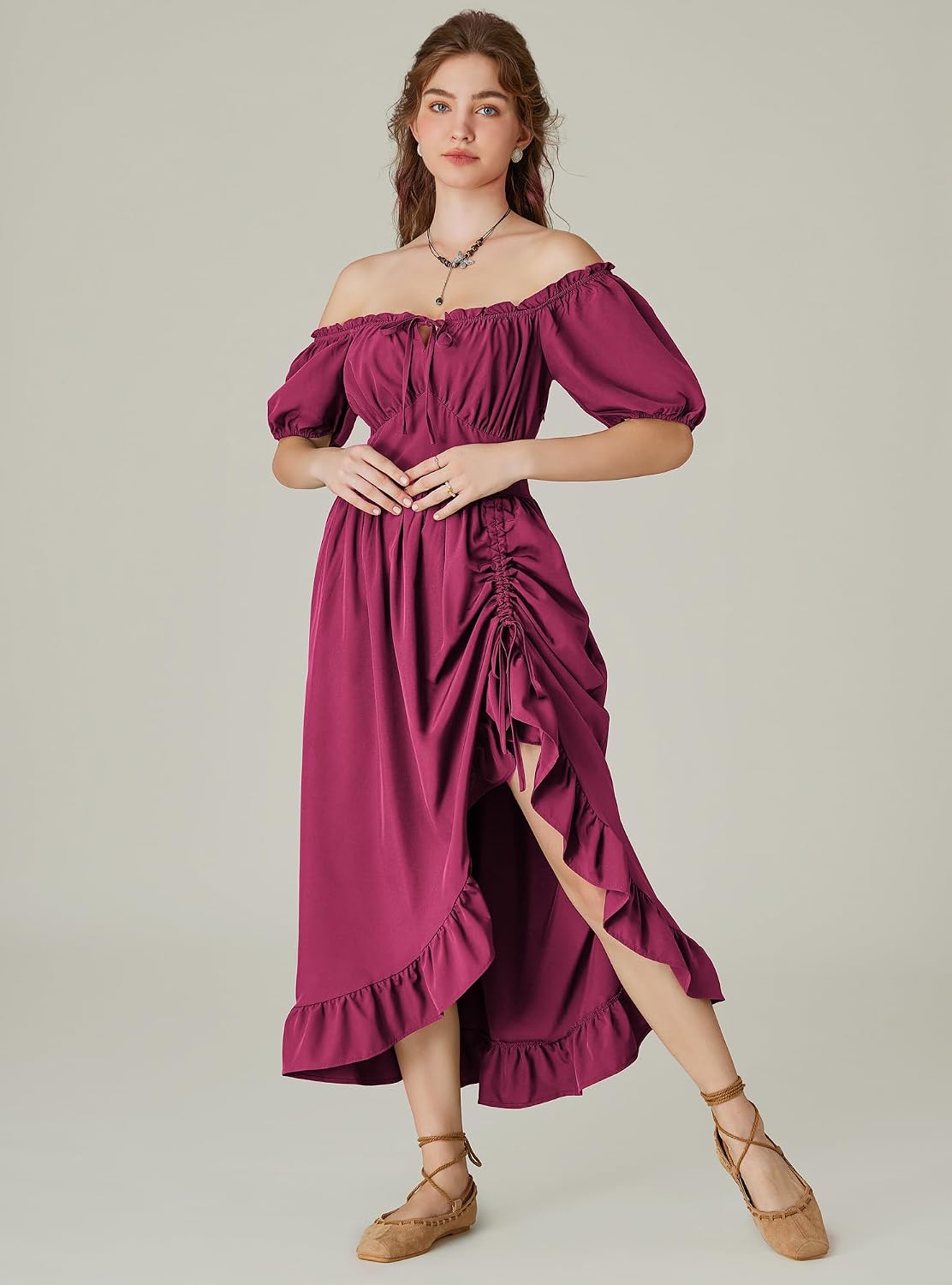 Detalle 2 de Scarlet Darkness Renaissance Dress