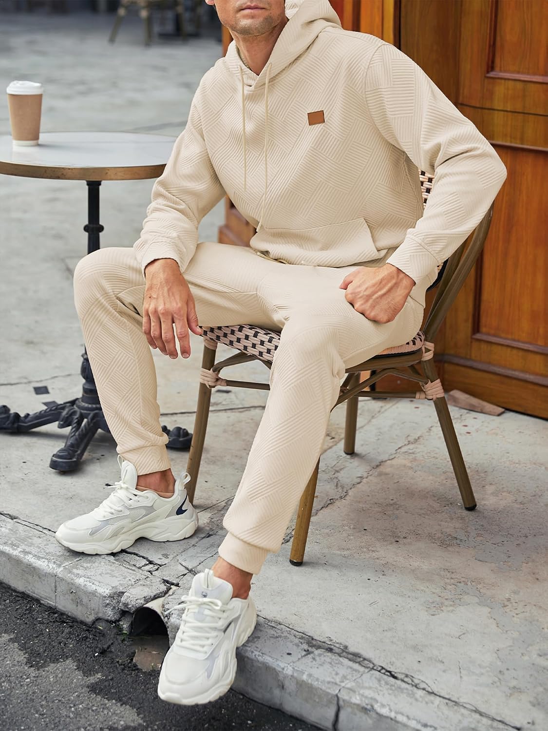 Detalle 2 de Elegancity Jogginganzug Set Herren mit Kapuze