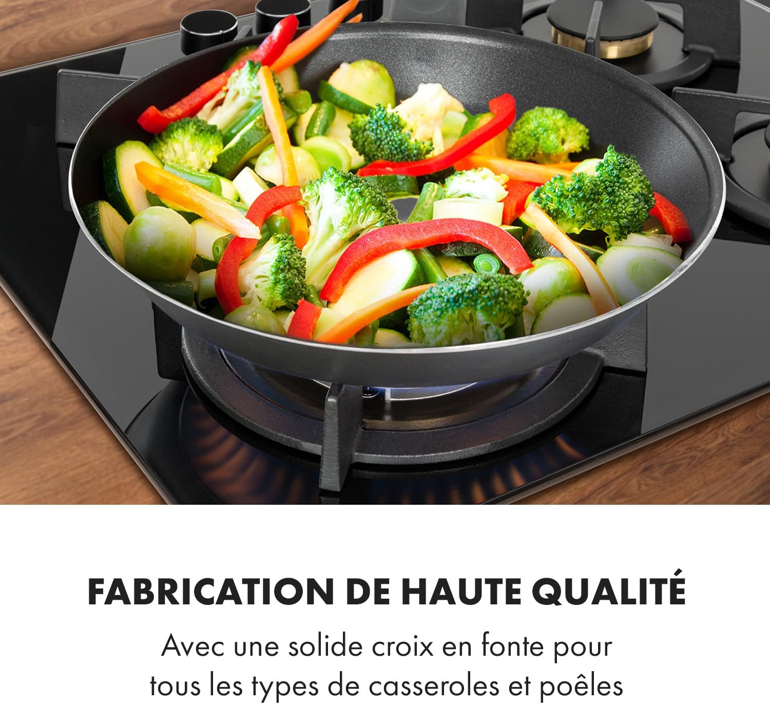 Detalle 1 de Klarstein Goldflame CP11-Goldflame-4 gaskookplaat, 4 messing branders, 60 cm