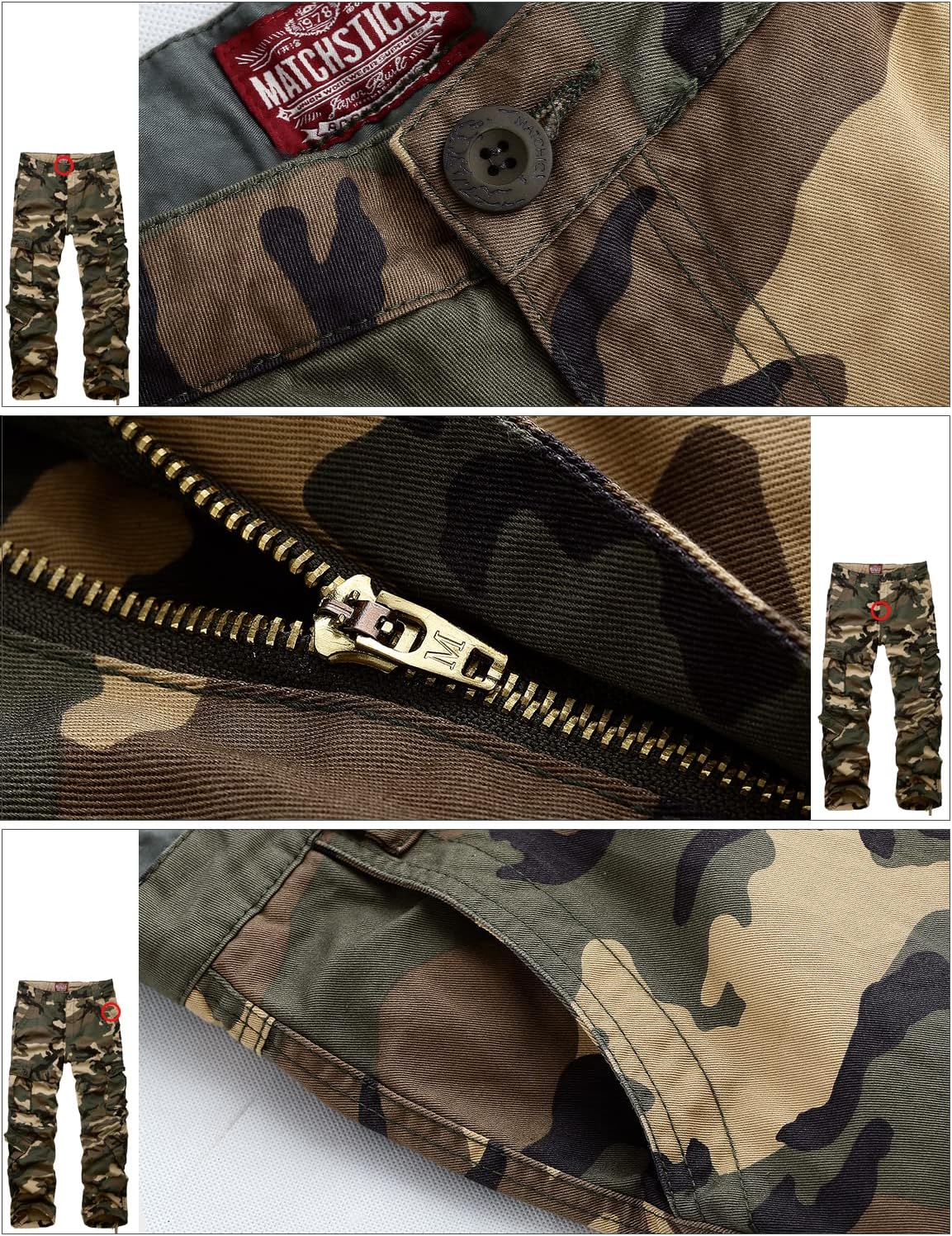 Thumbnail 4 de Match Wild Cargo Jogger Pants for Men
