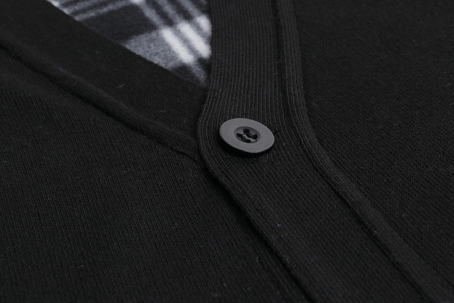 Detalle de Herothorn Cardigan panciotto da uomo senza maniche in maglia con bottoni e scollo a V