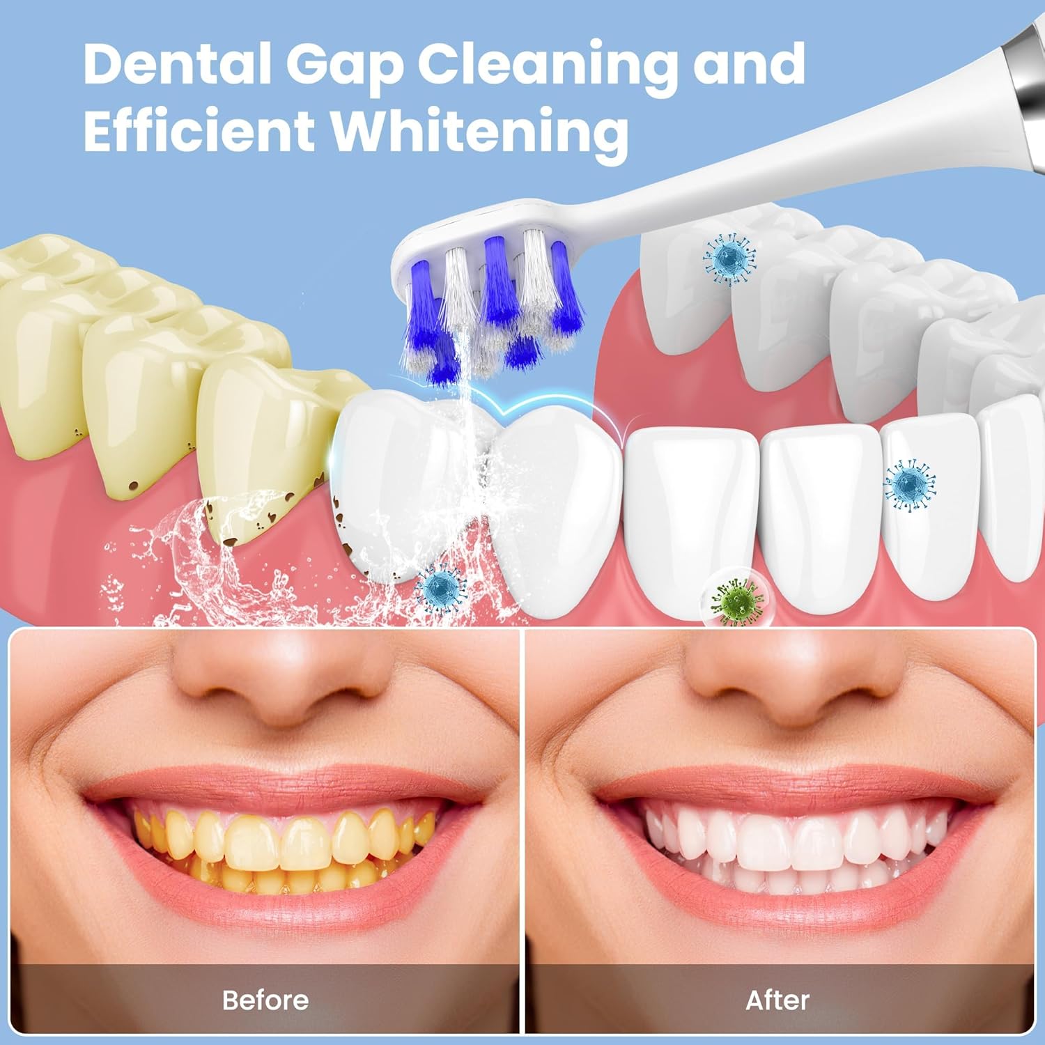 Thumbnail 1 de UNINGOPI 2-in-1 Electric Toothbrush 25-Day Battery