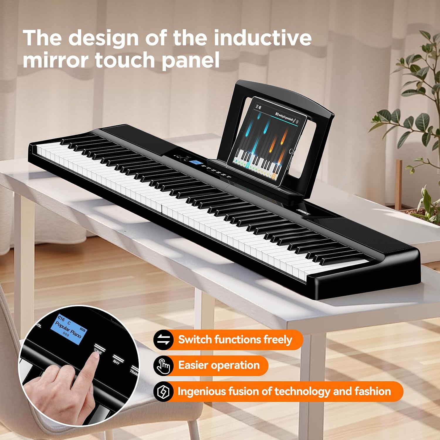 Thumbnail 6 de TERENCE V50 Upgrade 88-Key Weighted Digital Piano with 30W Speaker