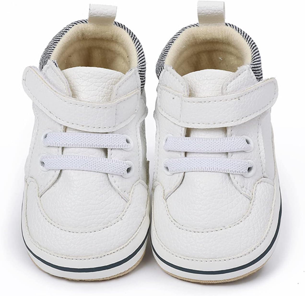 Detalle de RVROVIC toddler first walkers PU leather anti-slip sneakers & soft ankle boots