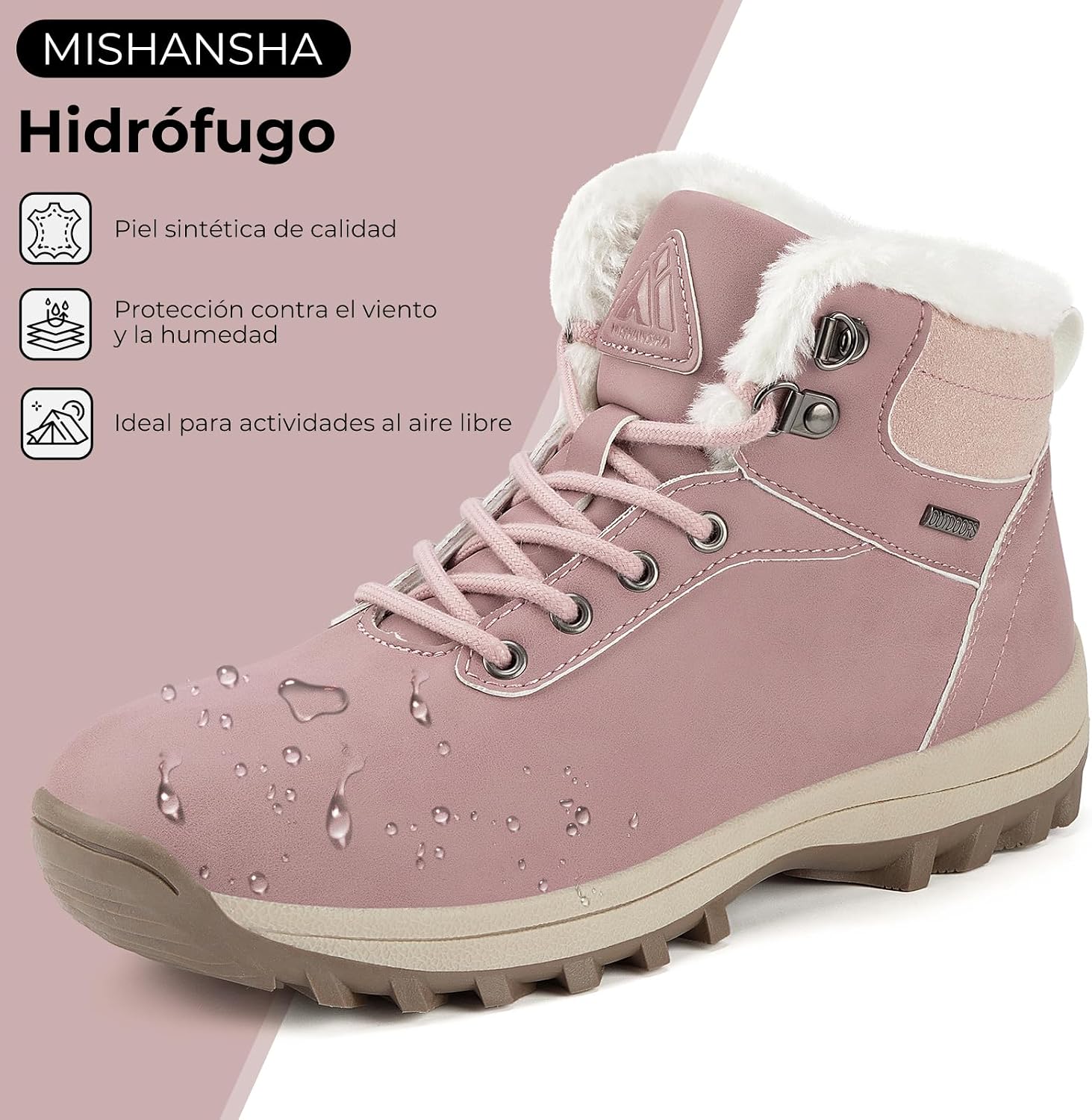 Detalle de Mishansha Botas Invierno impermeables antideslizantes 36-48