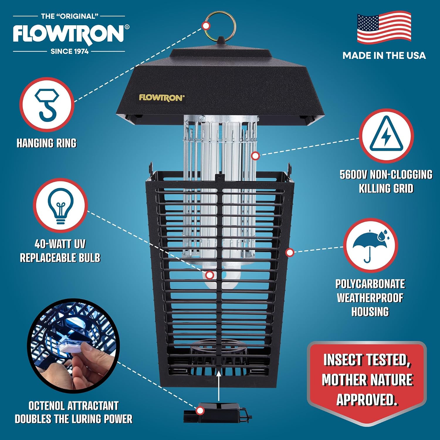 Thumbnail 3 de Flowtron Bug Zapper 5600V bug killing