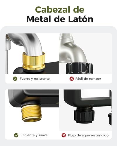 Detalle 2 de Diivoo Programador de Riego con Entrada y Salida de Latón | IP66, Retraso por Lluvia y Riego Manual