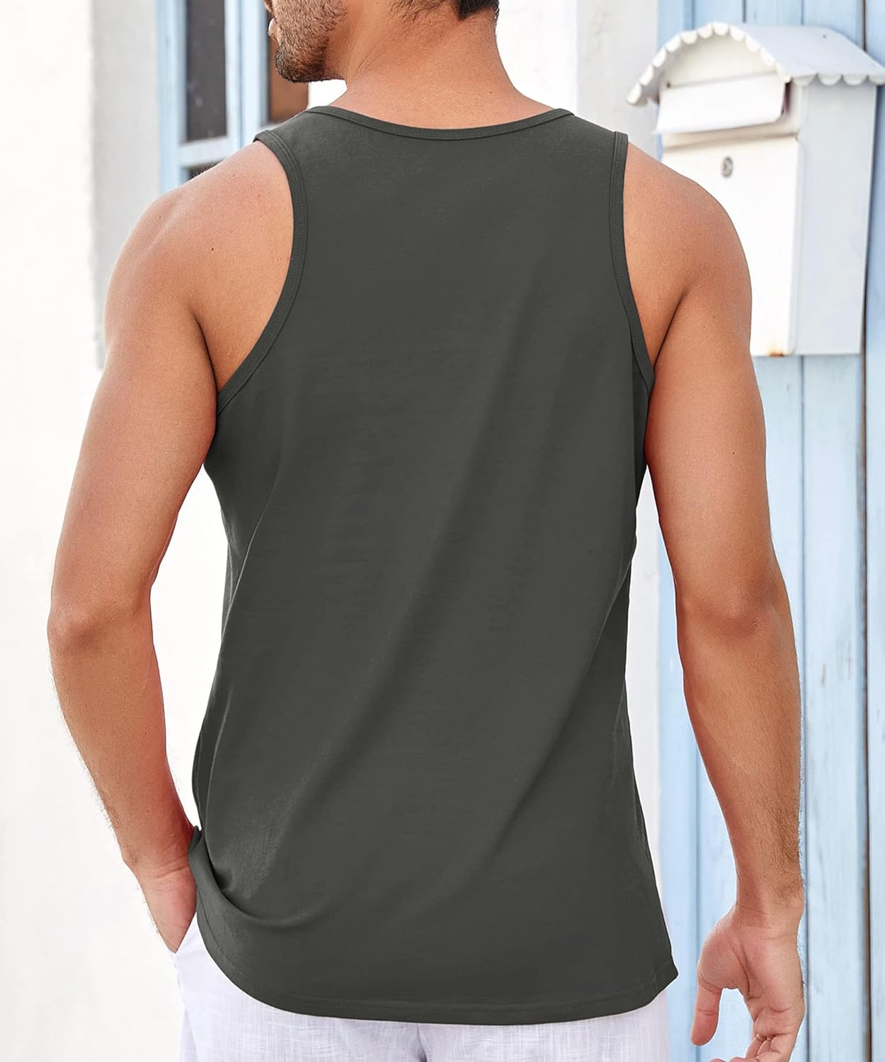 Thumbnail 2 de Runcati Printed Tank Top Herren – Ärmelloses Fitness-Top aus Baumwolle, atmungsaktiv