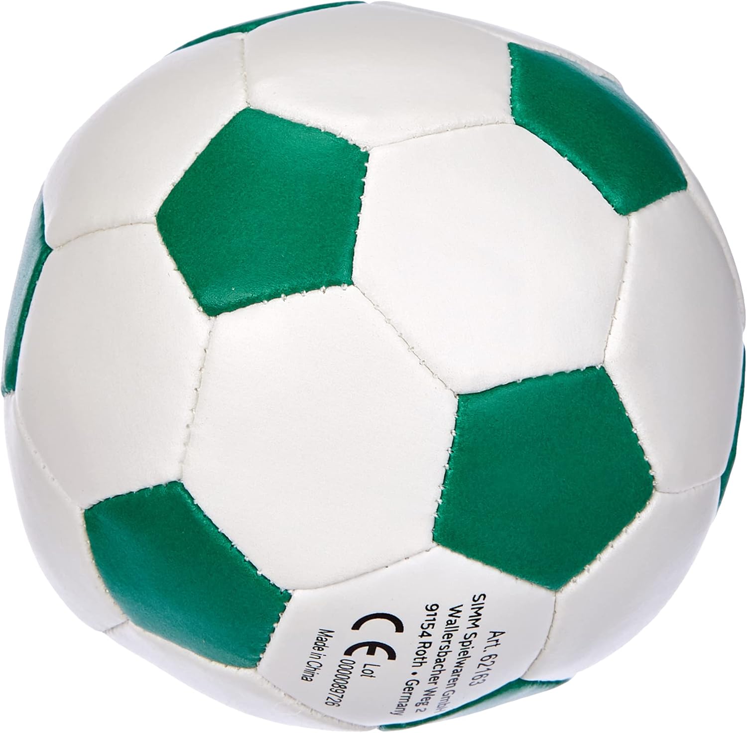 Thumbnail 3 de Lena 62163 – Lot de 3 ballons de football souples 10 cm (Blanc avec bleu, vert ou rouge) – intérieur et extérieur