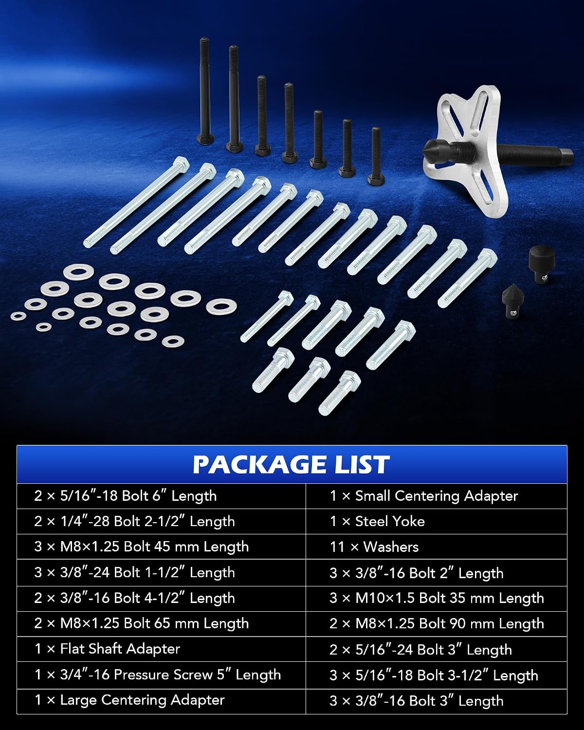 Detalle de Orion Motor Tech Harmonic Balancer Puller Kit, 49-Piece Automotive Tool Set