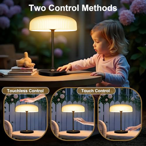 Thumbnail 2 de AGOTD lámpara de mesa solar inalámbrica para exteriores e interiores (4000 mAh, doble color y USB-C)