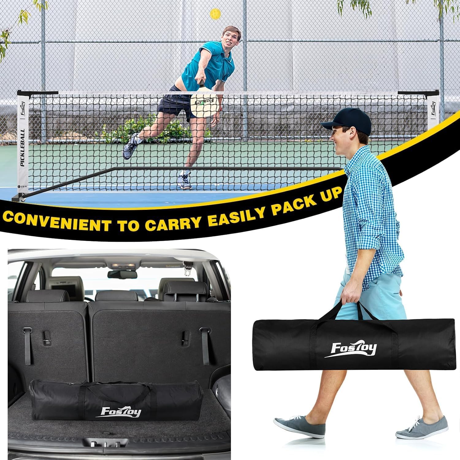 Thumbnail 5 de Portable Pickleball Net Set 22 ft regulation