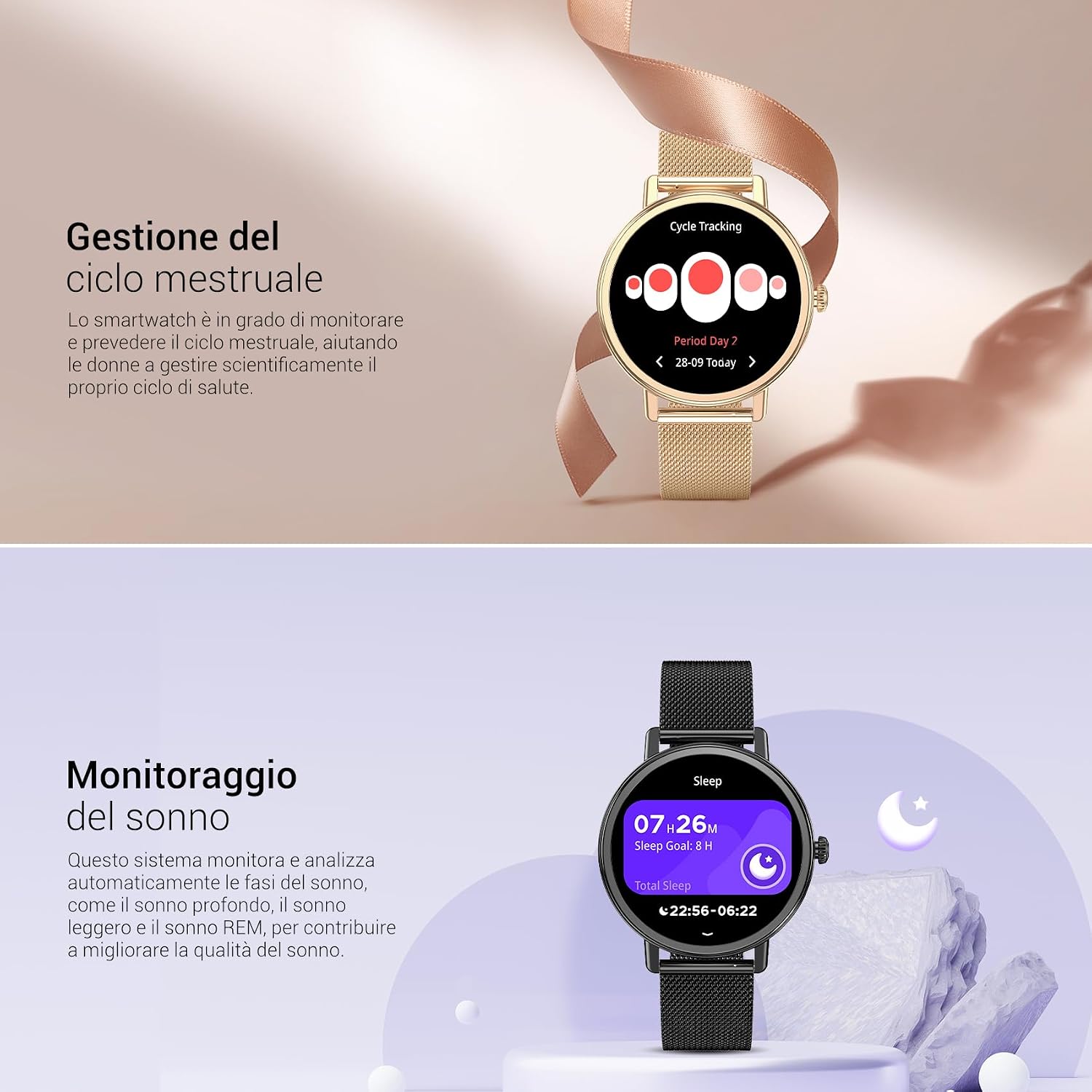 Thumbnail 4 de Blackview Smartwatch Donna: Orologio Fitness con Chiamate Bluetooth, 1.26'' HD e 110+ Modalità Sport