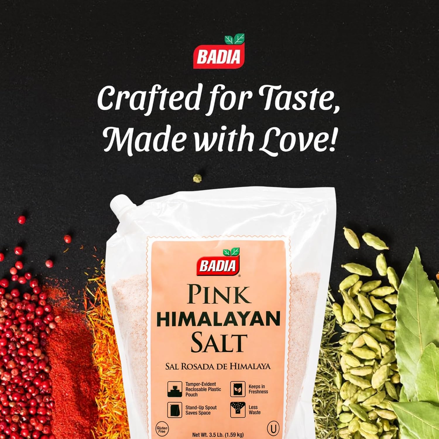 Detalle 2 de Badia Pink Himalayan Salt, 3.5 lb Fine-Grain Kosher Salt