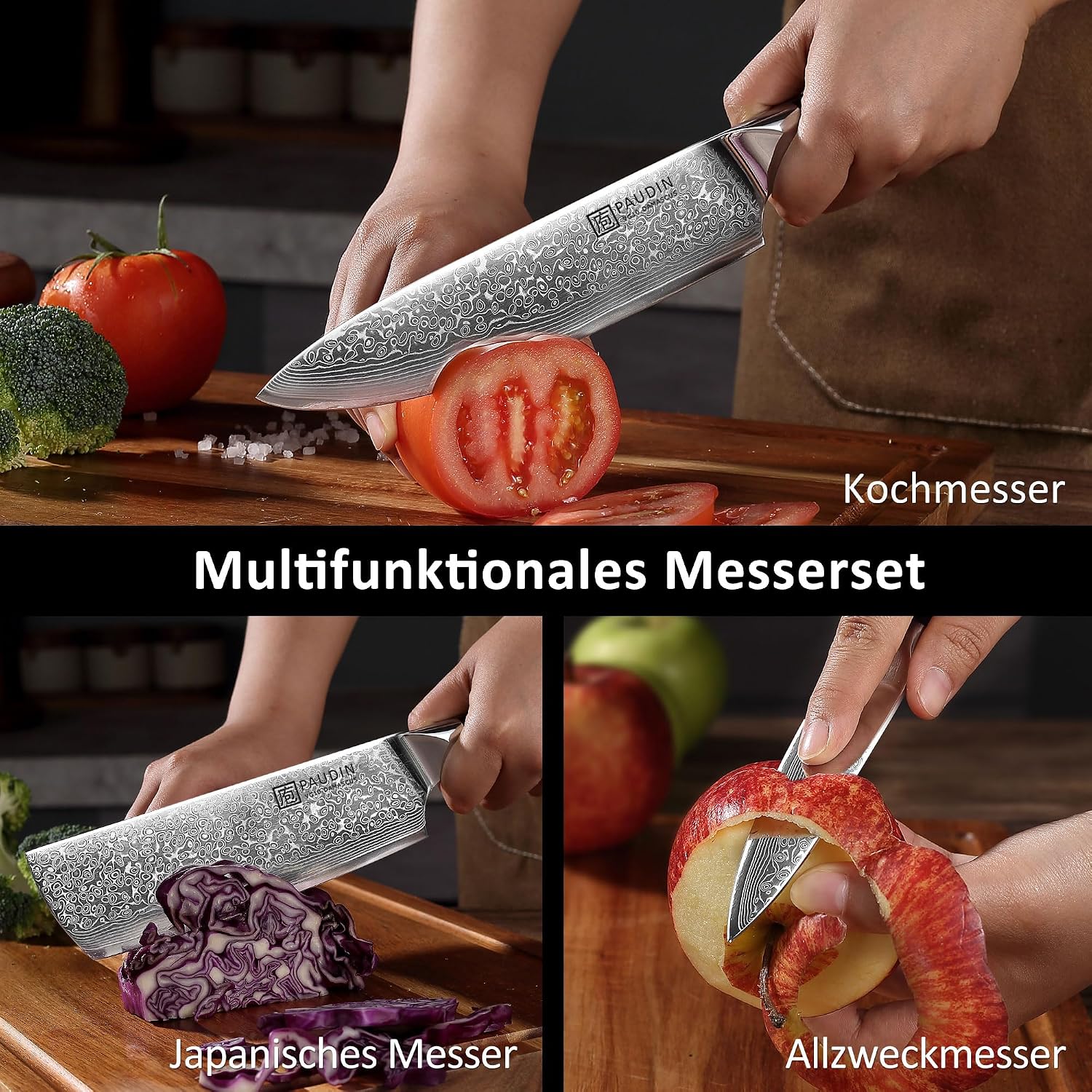 Thumbnail 4 de PAUDIN Damastmesser Set 3-teilig