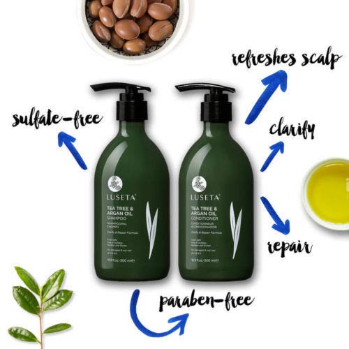 Detalle 2 de Luseta Tea Tree Oil Shampoo and Conditioner Set, 2 x 33.8 oz, Sulfate-Free