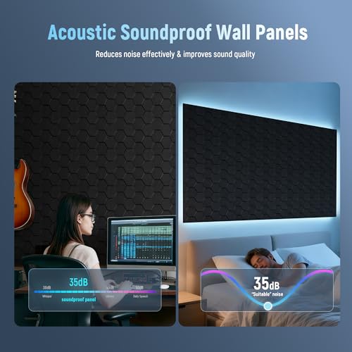 Thumbnail 6 de Irisroom Sound Proofing Panels with Acoustic Foam – Self-Adhesive Wall Panels