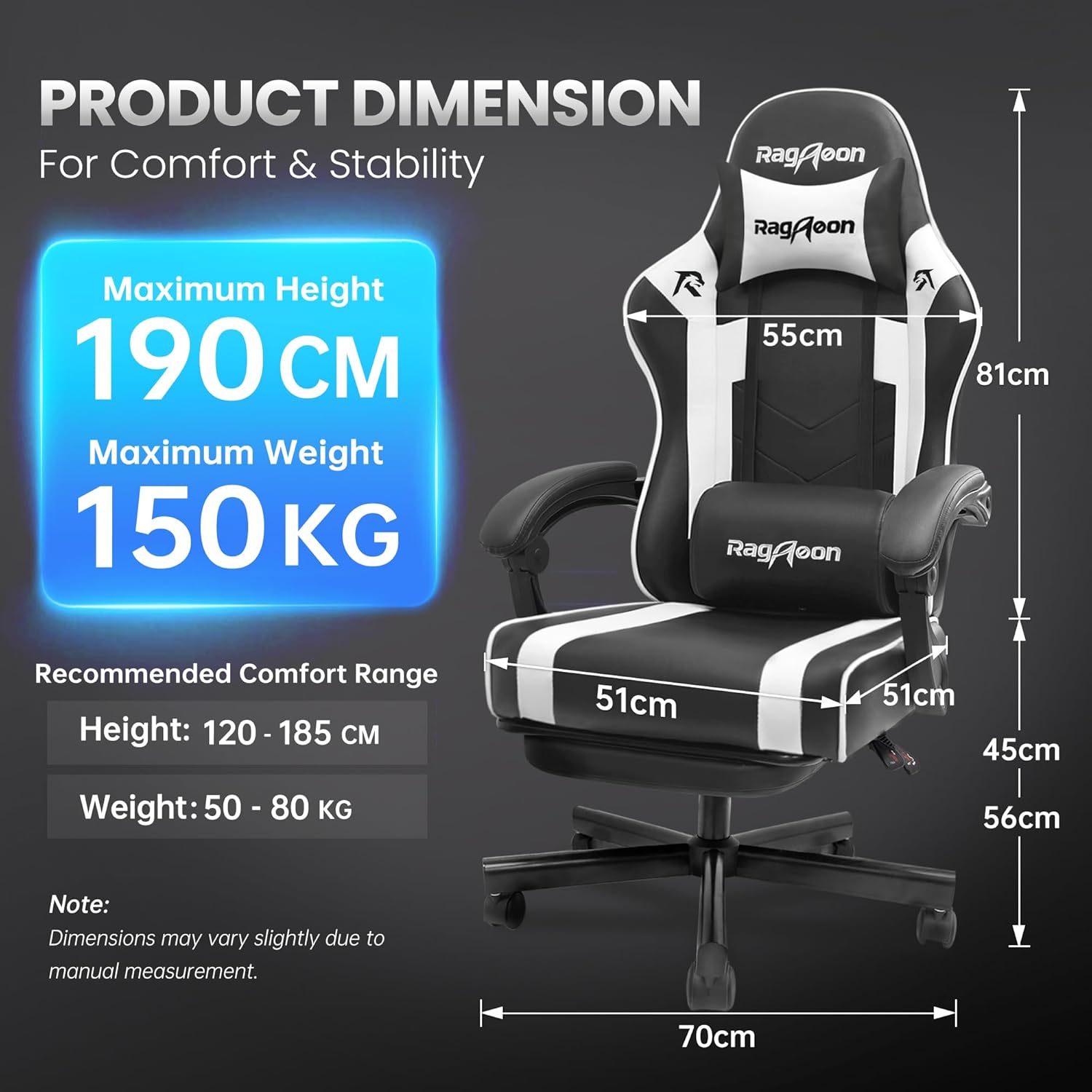 Thumbnail 2 de Riftracer Gaming Chair with Footrest