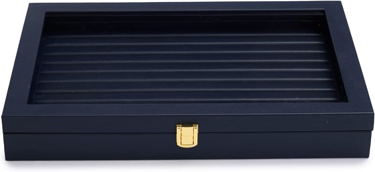 Thumbnail 3 de Papten Bandeja apilable para joyas con tapa de piel azul💍