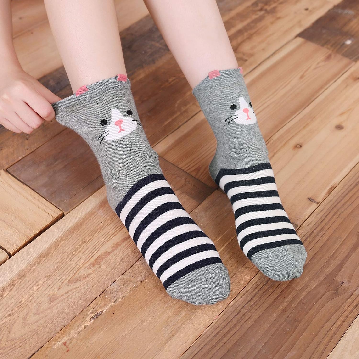 Detalle de Chaussetettes Fantaisie Femme Animaux EU 37‑43
