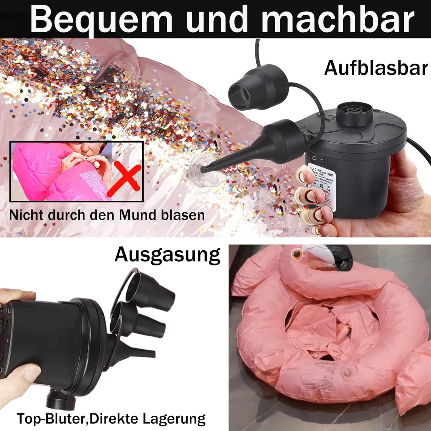 Thumbnail 5 de Elektrische Luftpumpe Luftmatratze 2-in-1 Pumpe