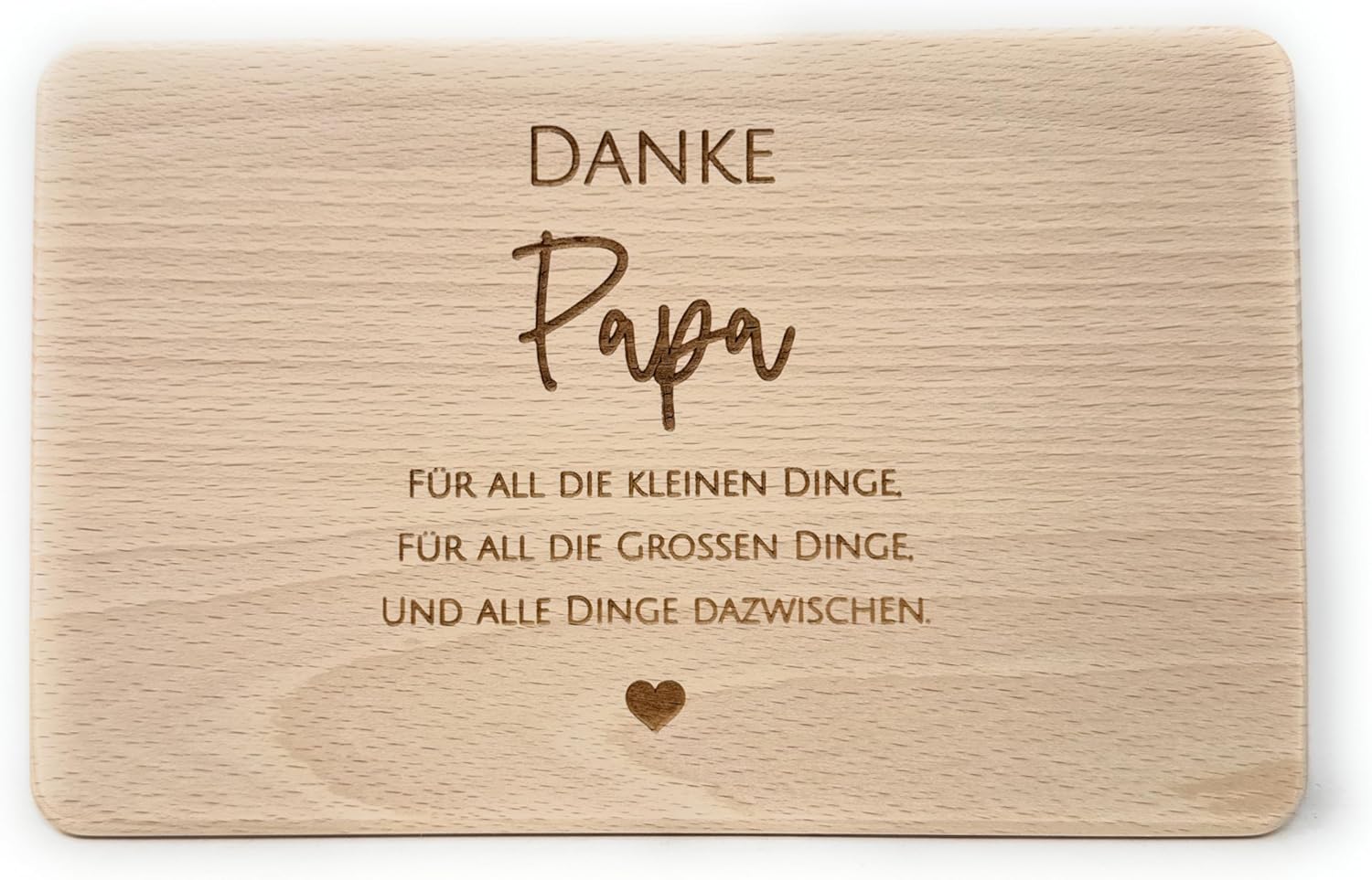 Thumbnail 1 de Geschenk Idee Frühstücksbrettchen aus Holz mit Gravur (Papa) – FSC-Haferholz, 22 × 14 × 1 cm