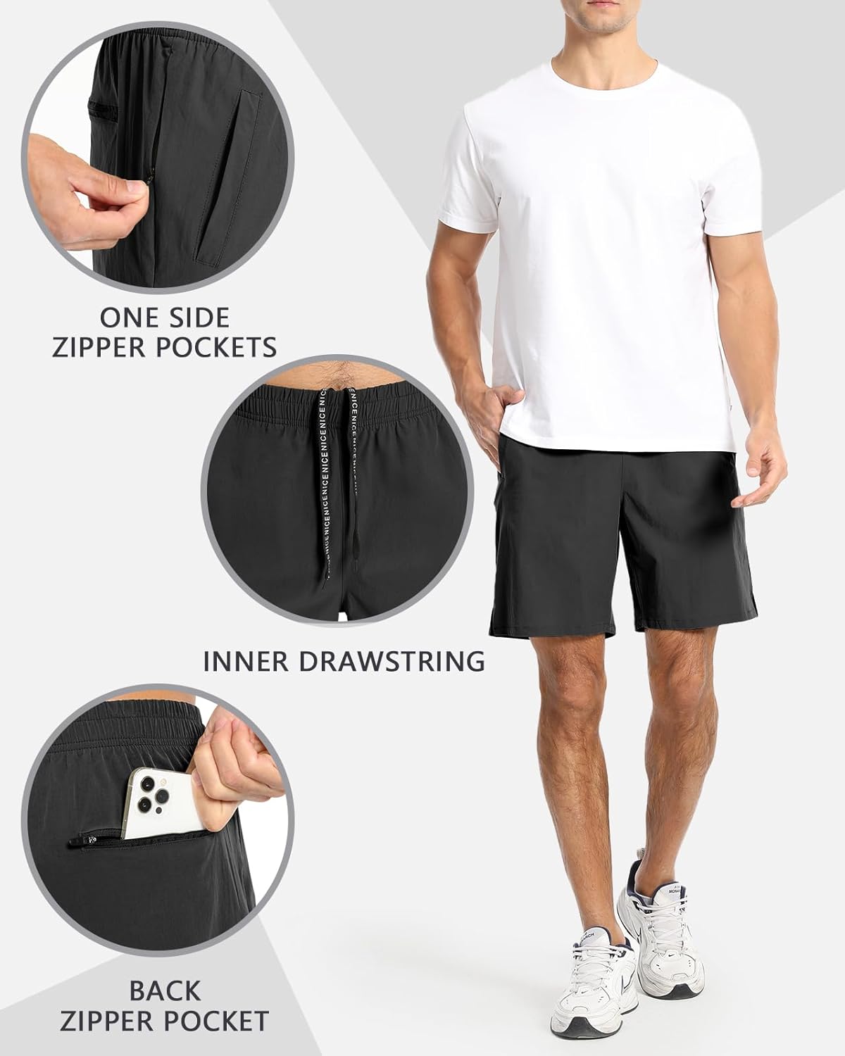 Thumbnail 5 de CANGHPGIN Men’s Workout Athletic Shorts (7 inch / 5 inch) Quick-Dry Running Shorts with Pockets