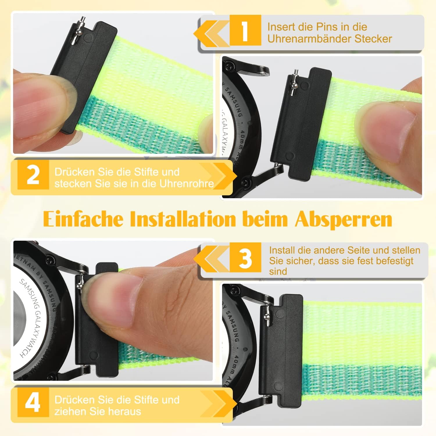 Detalle 2 de Vodtian Nylon Armband 20 mm für Smartwatch