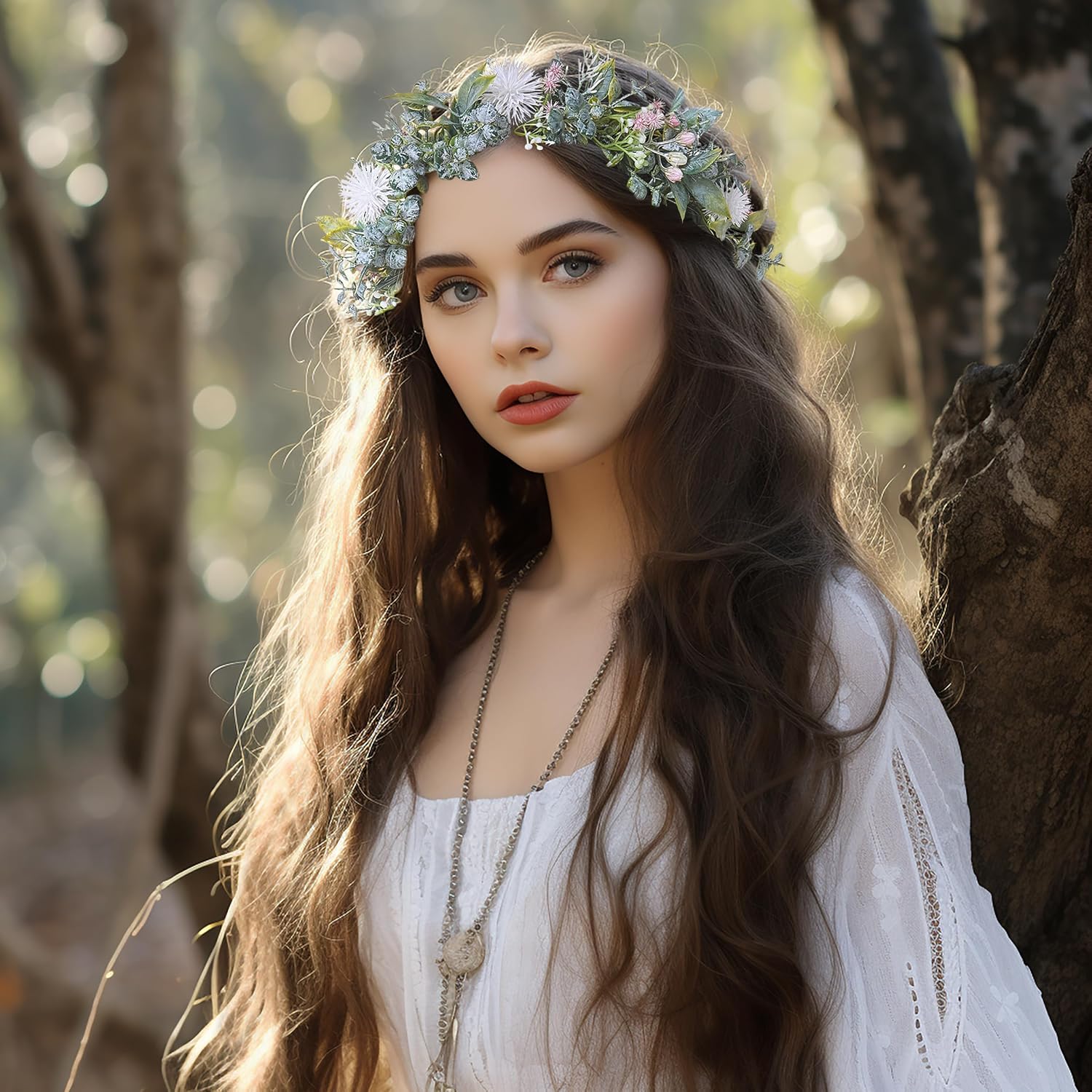 Detalle 2 de Vivivalue Flower Headband, White