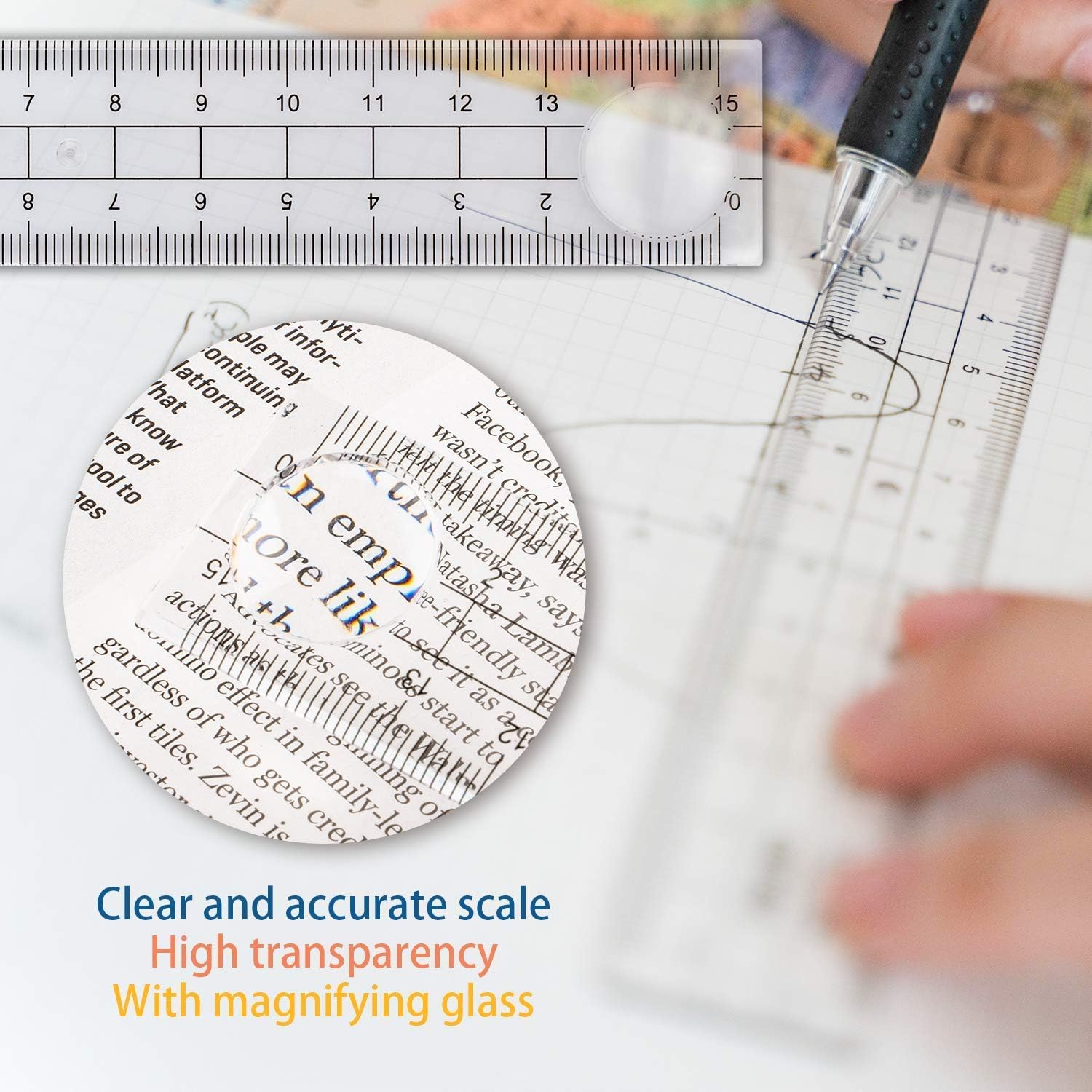 Thumbnail 6 de Maths Set Geometry Set compass & ruler set (8 pieces) in carry case for school drawing