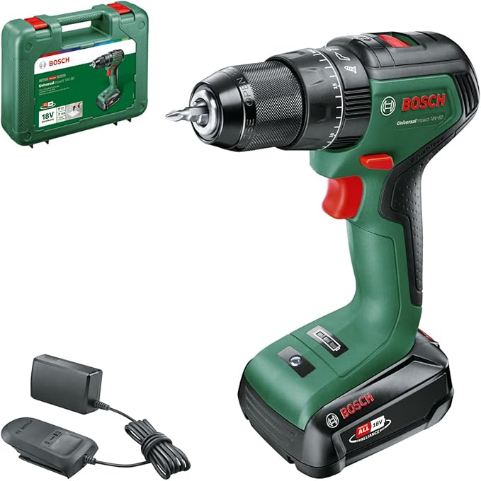 Bosch UniversalImpact 18V Taladro Percutor Batería 🔩