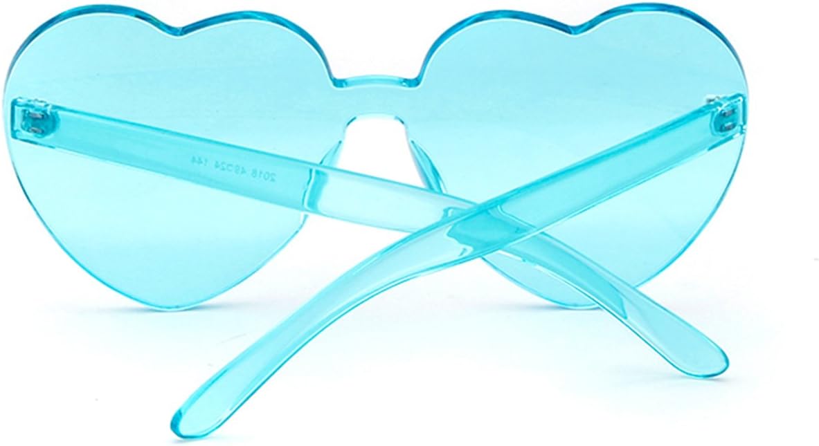 Thumbnail 4 de ADEWU Lunettes de soleil sans monture en forme de cœur – Lunettes candy color pour filles