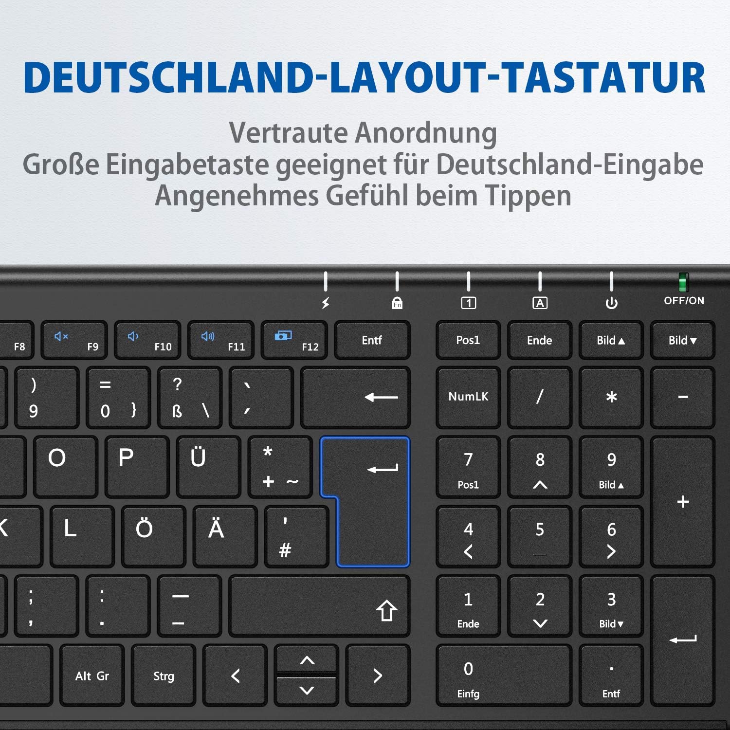 Thumbnail 2 de iClever Tastatur Kabellos QWERTZ 280 mAh