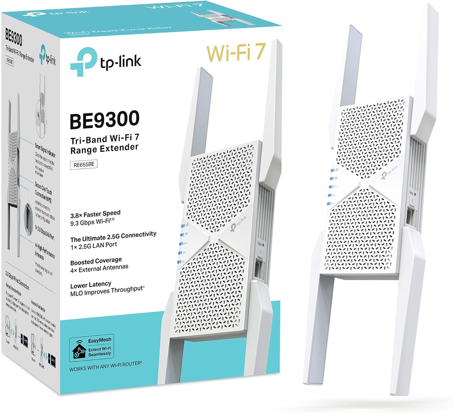 Thumbnail 1 de TP-Link Répéteur WiFi 6 RE700X — AX3000, Ethernet Gigabit et couverture jusqu’à 150 m²